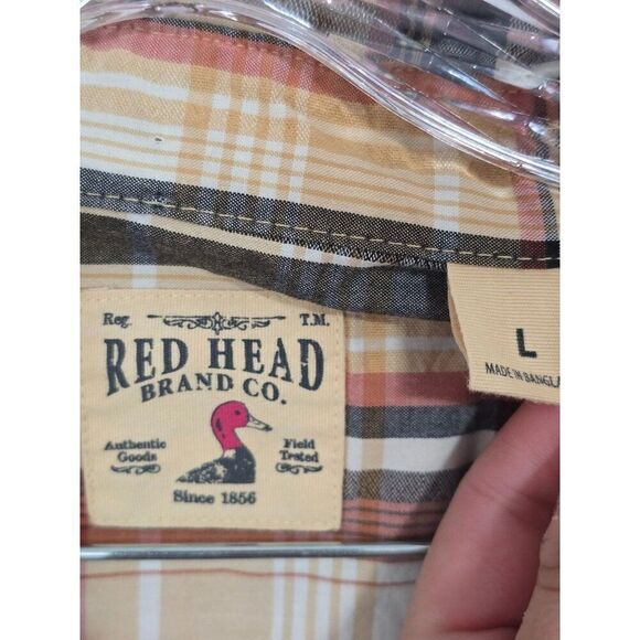 Read Head Button Up Shirt  Short Sleeve Mens Sz Large - Picture 4 of 5